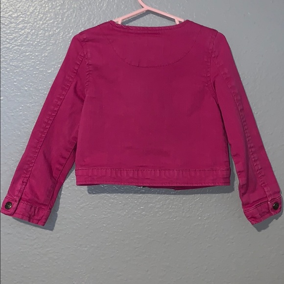 crazy 8 pink moto jacket. Size 4T - Picture 6 of 10